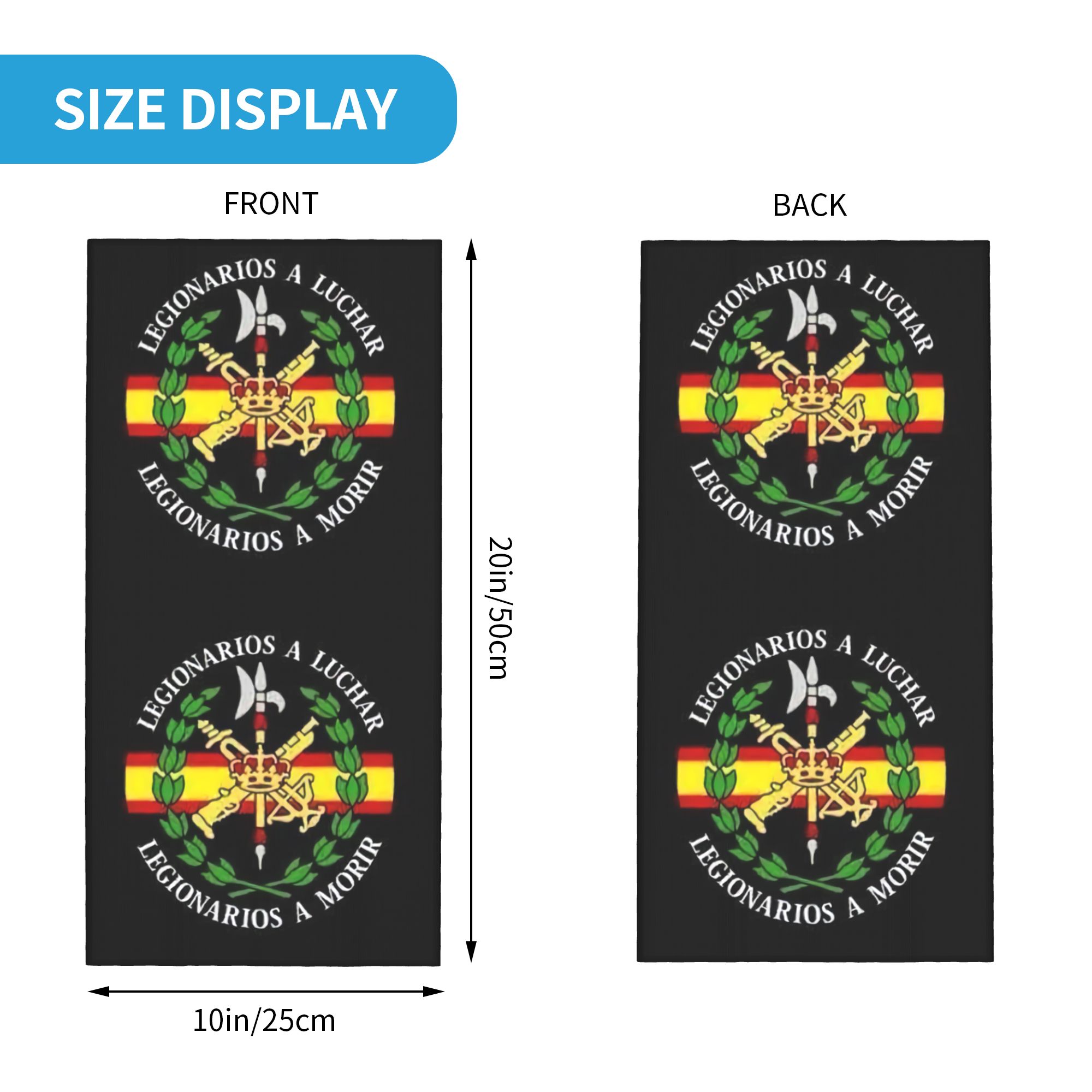 Custom Spanish Legion Bandana  - đánh giá và giá Neck Gaiter Face Cover