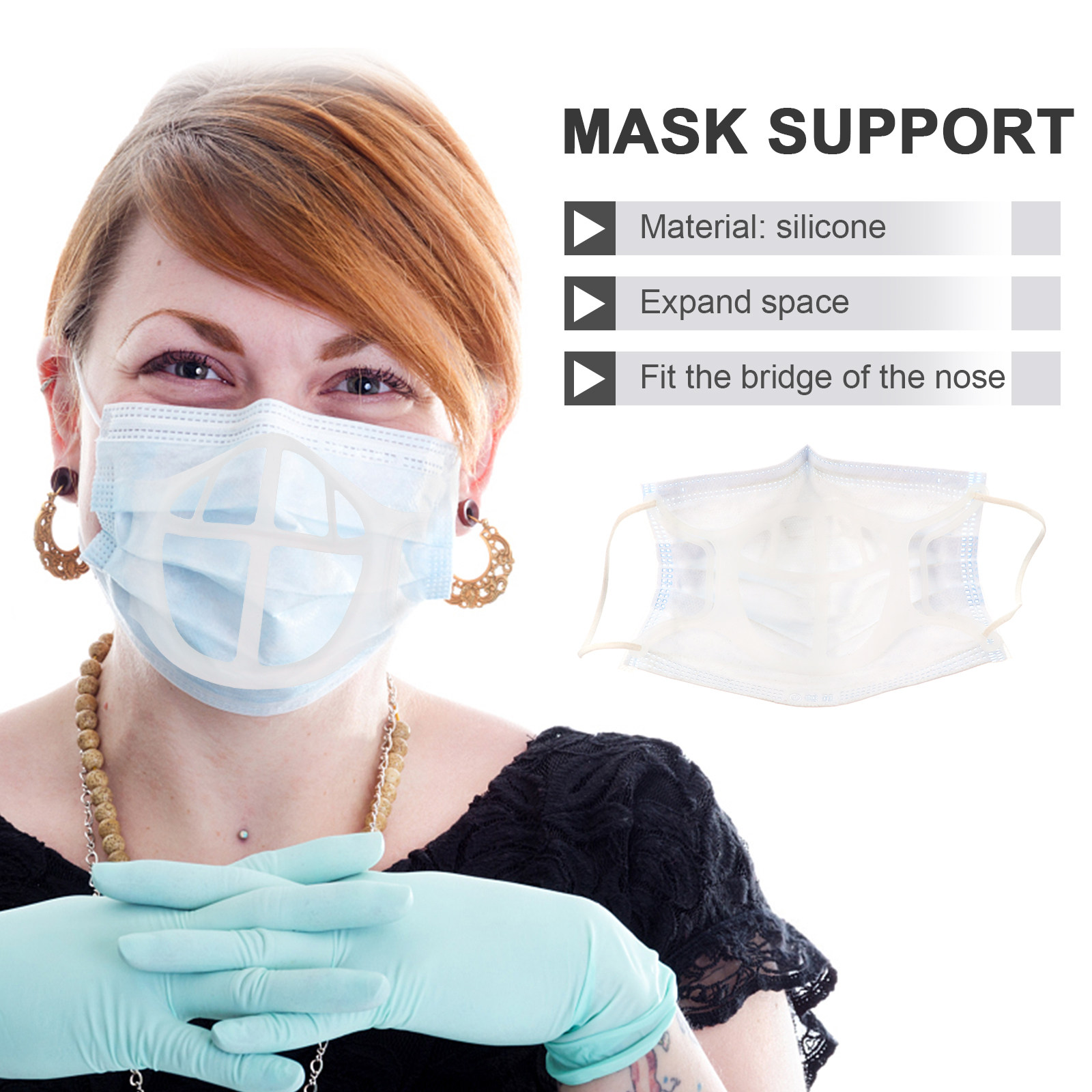 5Pcs Mask Bracket Silicone 3D  - đánh giá và giá Silicone Mask Bracket