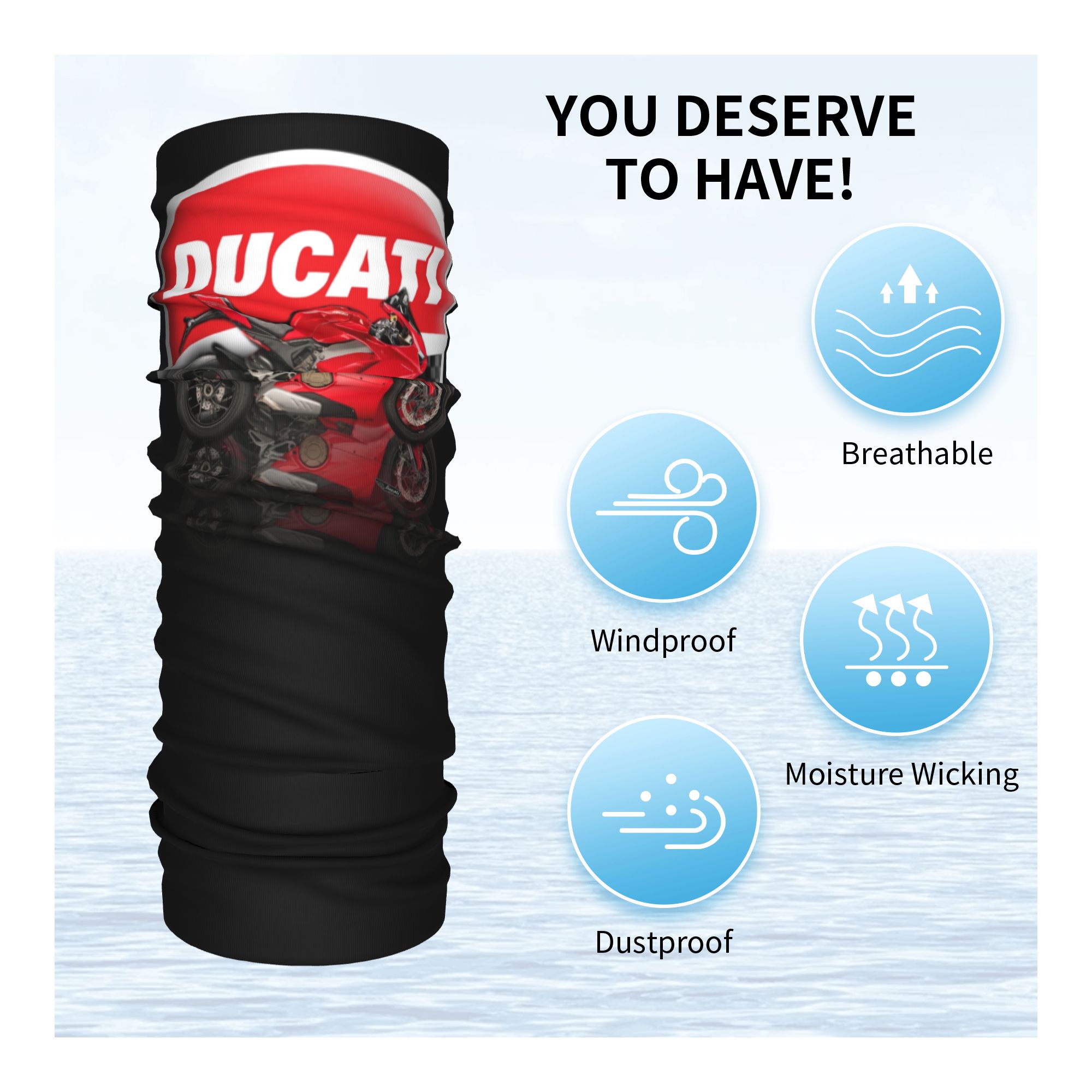 Custom Speed Ducatis Racing Ba - đánh giá và giá Neck Gaiter Face Cover