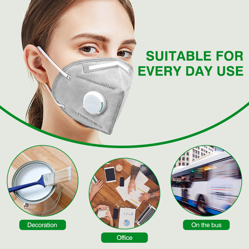 POWECOM KN95 Khẩu Trang Than H - đánh giá và giá Kn95 Respirator Mask