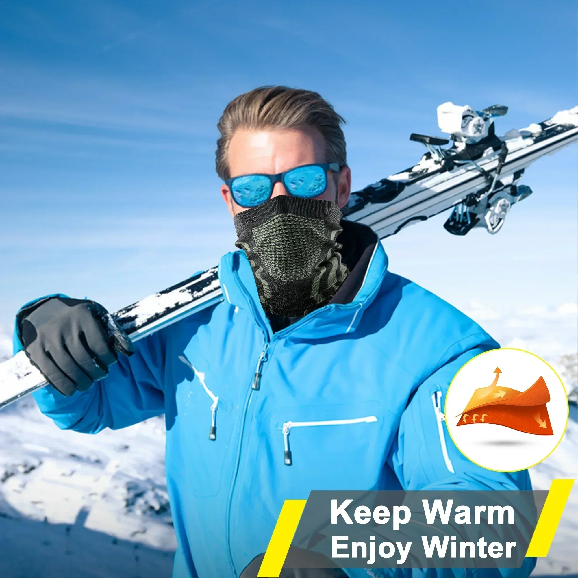 Mùa Đông Vòng Ống Mềm Mại Cao  - đánh giá và giá Neck Gaiter Face Cover